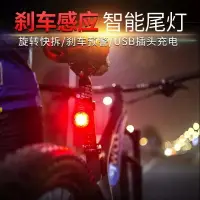 在飛比找樂天市場購物網優惠-山地自行車尾燈電動摩托車智能感應剎車燈usb充電夜騎警示燈防