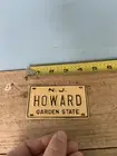 NEW JERSEY Bike License Plate “HOWARD”-Schwinn Stingray,Mongoose BMX Collector