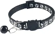 Totority 5PCS Adjustable Pet Cat Collar Durable Fashion Neck Jewelry with Bell Sturdy Design for Cats and Kittens Yellow Sky Blue Light Green