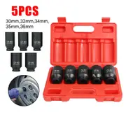 OZNALA 1/2" Drive Deep Impact Axle Hub Nut Socket Set 30mm 32mm 34mm 35mm 36mm Sockets