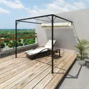 Outdoor Patio Awning Garden Gazebo Water Resistant Canopy Retractable Roof Shade