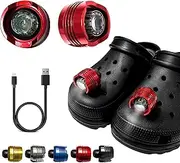 Headlights for Shoes, Version Rechargeable and Waterproof, 2pcs Lights Flashlight Attachment, LED Lights Charms Accessories for Kids Adults, Camping Headlights Flashlights for Shoe