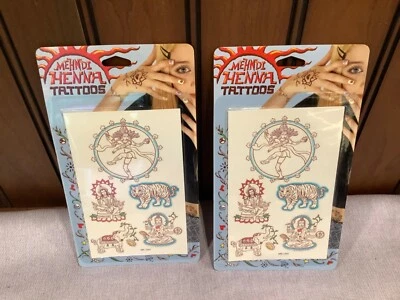 2 Pack Henna Mehndi Tattoo Tattoos Packs 1997 Johnson Mayer