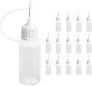 Healeved 15pcs Transparent Applicator Bottles Dropper Craft Tip Glue Bottles for Precise Application for Arts Crafts Essential Oils Laboratory Use