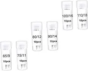 PERSELOSO 60Pcs Jumping Metal Sewing Machine Needles with Storage Box Durable Needles for Household and Portable Sewing Machines Compatible with Various Models