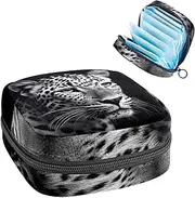 Period Bag,Sanitary Napkin Storage Bag,Animal Leopard,Tampon Bag for Purse