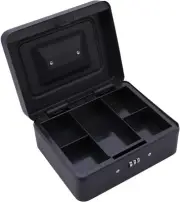 Tofficu Metal Cash Box, Money Saving Boxes with Combination Lock Safe and Mon...