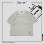 GNOMES LAB 24SS EMBROIDERED WIDE STRIPE TEE /太空棉刺繡寬版橫條TEE