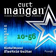 Curt Mangan Fusion Matched Nickelwound Electric Guitar Strings; 7-String 10-56