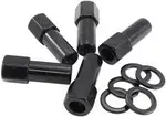Aeroflow M12 X 1.25mm 1.38" Shank Open Wheel Nuts Black (5 Pack) - AF3015-9000