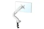 Altus Single Monitor Standard Mount Gas Spring Adjustable Monitor Arm White