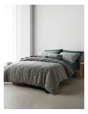 [Vue] Nohr Jersey Jacquard Quilt Cover Set in Charcoal