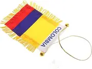 COOLHIYA Car Rearview Mirror Decor Flag Hanging Ornament Tassels Mini Flag Charm for Car Hanging Accessories
