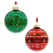 Disney 2pc Mickey Mouse & Friends Mickey Mouse and Minnie Mouse Christmas