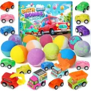 Bath Bombs for Kids with Surprise Inside, 9 Pack Pull-Back Cars Organic Rich ...