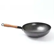 Induction Iron Wok Non-stick Flat- bottomed Pan 32CM without Ears Cooker Kitchen