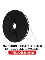 Double-Sided High Strength Polyester Tape 300LSE 5MM x 25M 3M Model # 9475LEB