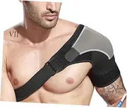 Men's Shoulder Pad Non-slip Shoulder Support Adjustable Pads Breathable Shoulder Strap for Outdoor Activities (grey Left)
