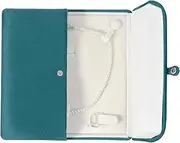 uxcell Velvet Jewelry Set Box Small Travel Jewelry Box Gift Box Ring Earring Big Necklace Storage Case for Wedding Travel Anniversary Valentines (Blue)