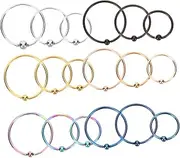 [LIFKOME] Stylish Nose Rings Studs Loops Body Piercing Jewelry Set for Women Men Sturdy Stainless Steel Nose Studs Nose Ring Nose Studs Loops