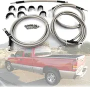 Stainless Steel Braided Fuel Lines Kit for 1999-2003 Chevy Silverado 1500 2500 GMC Sierra 1500 2500