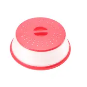 Collapsible Microwave Cover Lid Folding Silicone Microwave Plate Cover Colander Strainer for Fruit Vegetables 10.5 inch