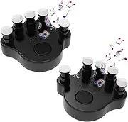 One Pair of Piano Finger Strength Trainers with Sound Effect, Fingers Strengthener Exerciser Grip Posture Right Hand and Left Hand Correction Tool (Black)