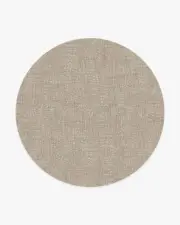 245' Round | Machine Washable Runner Rug | Kid & Pet Friendly | Indoor Rug | Crosshatch Natural Flatwoven Rug | Ruggable