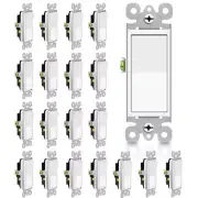 3 Way Wall Light Switch Self-Grounding Residential Commercial Grade UL 20Packs