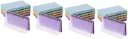 NUOBESTY 4sets Leather Bound Notebook Card Index A5 Size Paper for Memo Sketching and Note-Taking 5pcs*4