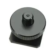 1/4''-20 Tripod Screws to Flash Camera Hot Shoe Mount Adapter Aluminum Metal New