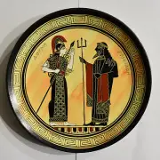 Athena and Poseidon’s Contest for Athens - Olympian Gods - Ceramic Plate