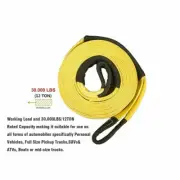 3M x 80mm 12TON Snatch Strap Winch Extension 4WD Recovery Tow Straps
