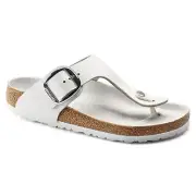 Birkenstock Leather GIZEH Big Buckle White 40 Regular BNIB 1018885