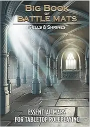 Loke BattleMats | Big Book of Battle Mats - Cells & Shrines: Gaming Map Book - 1 Player - Age 13+