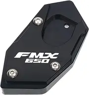 Compatible With XLV 600 650 700 TRANSALP/CNC Kickstand Foot Side Stand Extension Pad Support Plate(FMX650-Black)