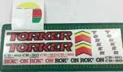 old school bmx decals stickers 1988 torker rok'on full set for white frame