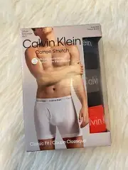 Men's Calvin klein Cotton Stretch 3-Pack/box Boxer Brief black size Small