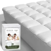 Cal King Size Hybrid Mattress Protector & Pad - Extra Padded, Thick, Plush, &...