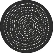 Terrazzo 40 Reversible Round Black