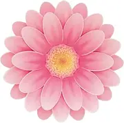 Full Tack Flower Tapestry, Colored Paper, Pink Gerbera, H 9.5 x W 9.5 x D 0.1 inches (24.2 x 24.2 x 0.3 cm) AR0819148