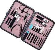 FOMIYES 18pc Beauty and Nail Set Stainless Steel Manicure Tools Nail Clippers Kit Home Professional