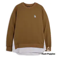 在飛比找momo購物網優惠-【Hush Puppies】男裝 上衣 下擺拼接寬版長袖上衣