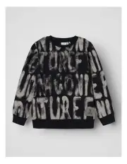 [Name It] Julle Printed Sweatshirt in Black