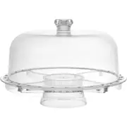 Lemon & Lime Crystal Multifunction Cake Stand With Lid