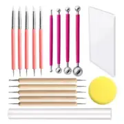17Pcs Handmade Pottery Kit Supplies Ceramic Clay Tools Kit for Beginners