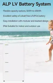 Growatt ALP 10kw LV Battery Solar LiFePO4 Lithium Battery+Cable+Base ALP10.0L-E2