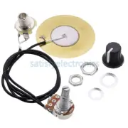 Piezo Contact Microphone Pickup Transducer for Ukulele Guitar Violin 1Pot 1 Jack