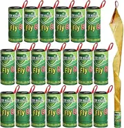 20PCS Fly Paper Strips，GeeRic Fly Ribbon Sticky Traps Hanging Insect Traps Fly Catcher Sticky Fly Traps Rolls Tape Fly Bait Indoor Catcher for Fruit Flies, Gnat, Pest, Mosquito Green