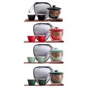 Portable Tea Set Teaware with Case Portable Teapot and Cup Set Tea Service Set